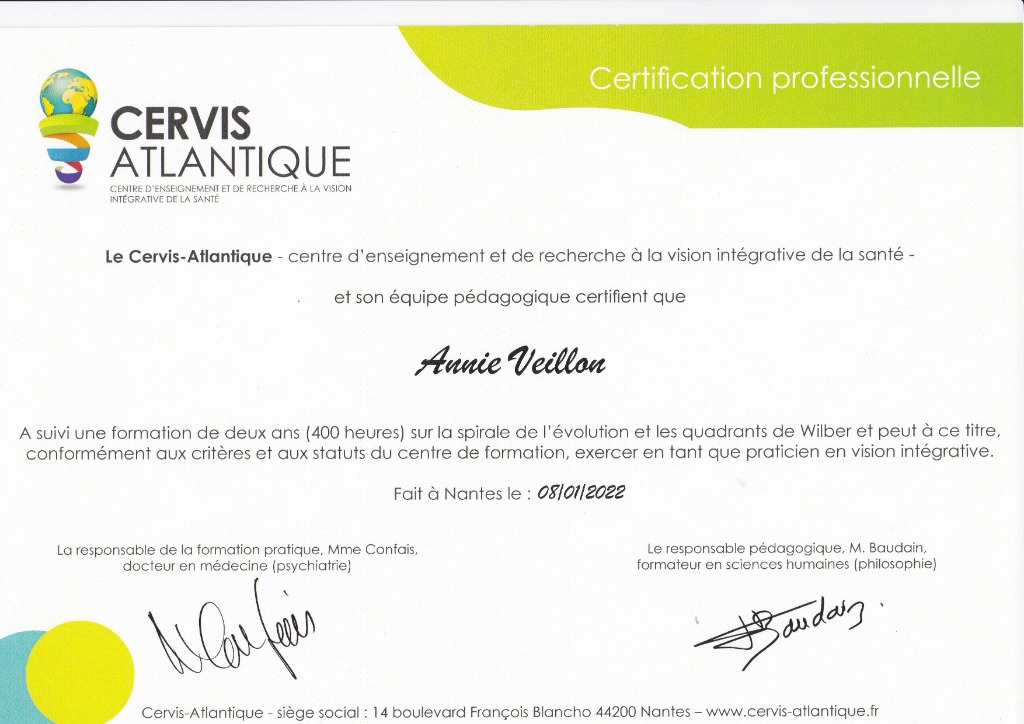 photo diplome Annie Veillon