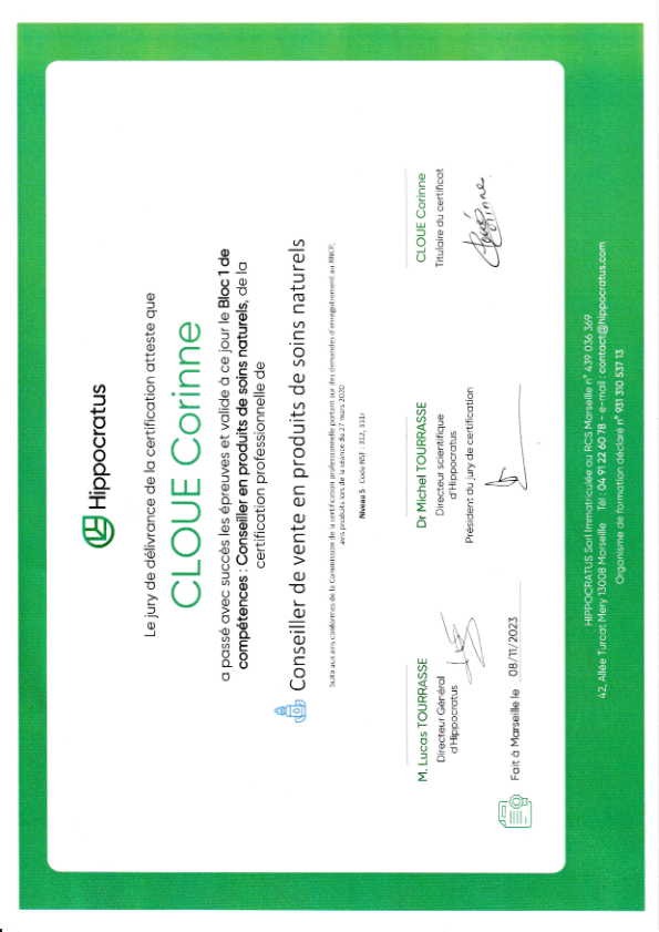 photo diplome La petite plante