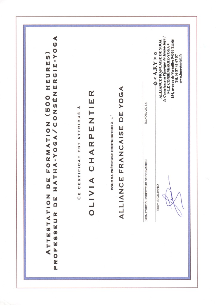 photo diplome OLIVIA CHARPENTIER