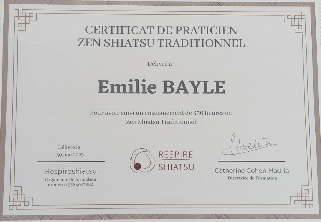 photo diplome Émilie Bayle