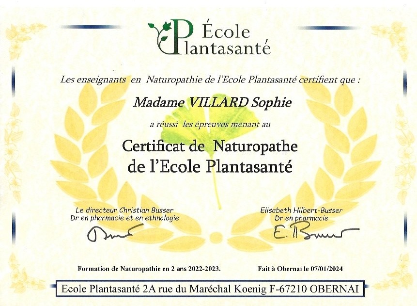 photo diplome Sophie Villard