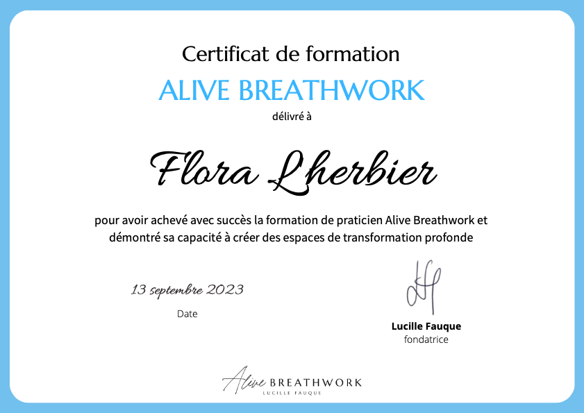 photo diplome Flora L’herbier