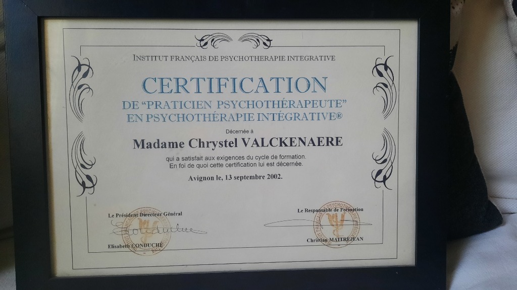 photo diplome CHRYSTEL VALCKENAERE