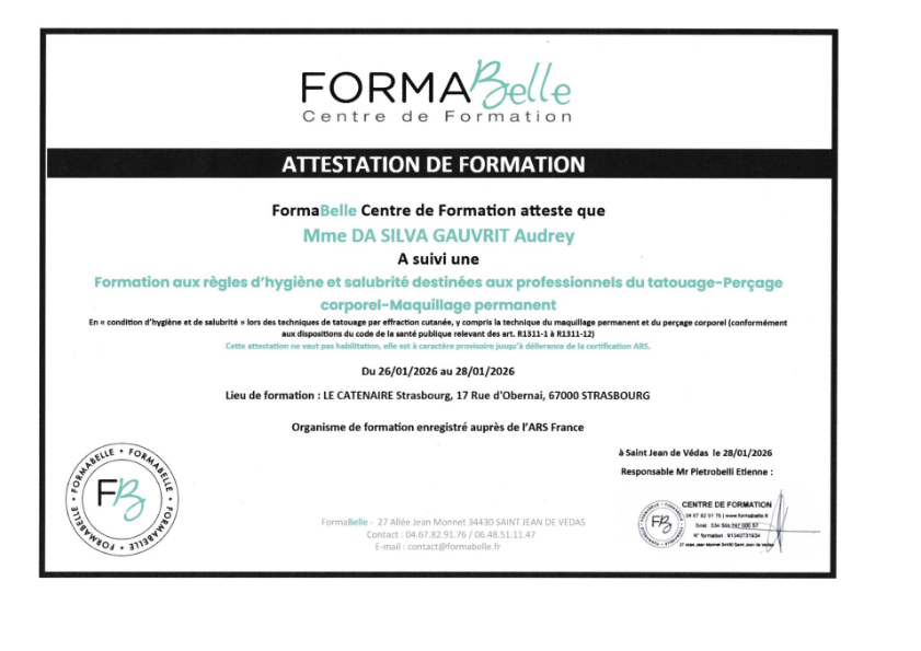 photo diplome AUDREY DA SILVA-GAUVRIT