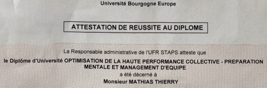 photo diplome EMPOWER - Optimisation mentale