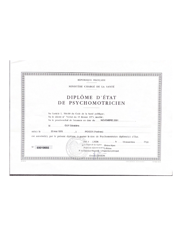 photo diplome Géraldine Fontaine