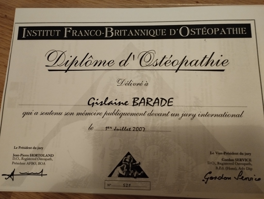 photo diplome Gyslaine Barade