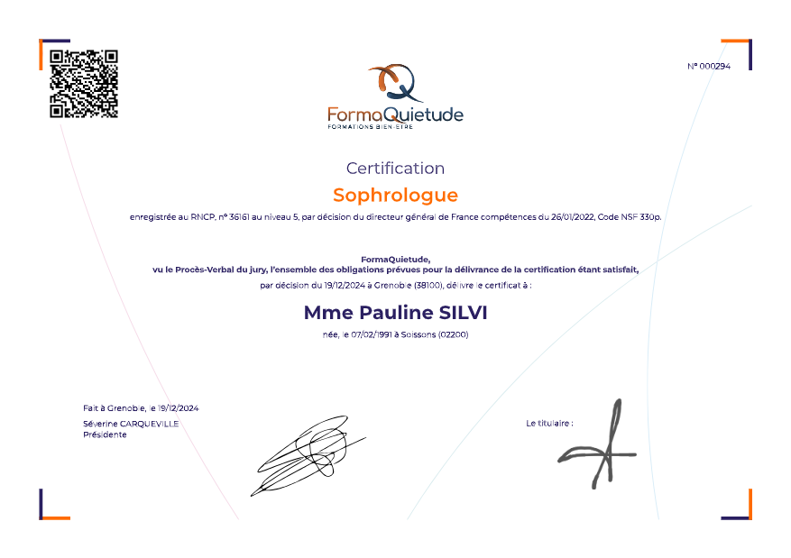 photo diplome Pauline Silvi