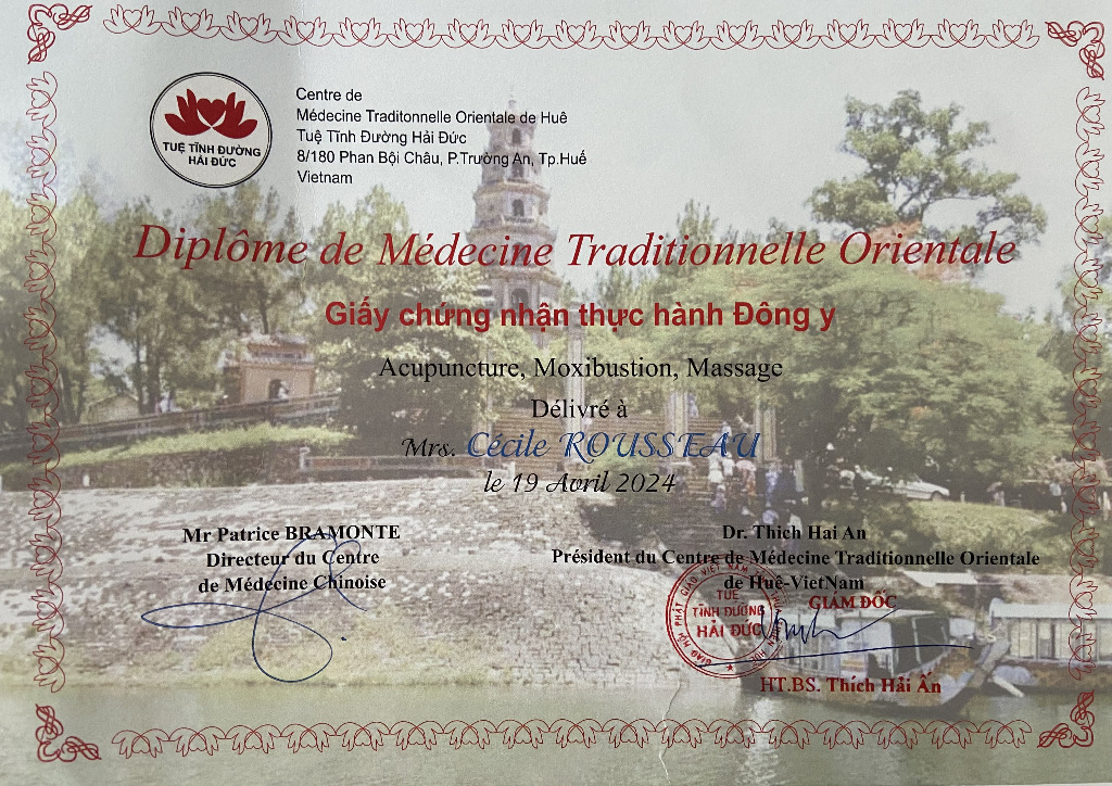 photo diplome Cécile Rousseau