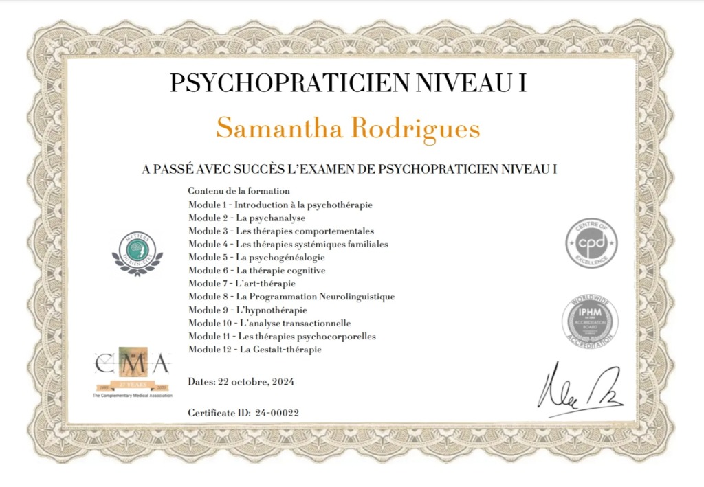 photo diplome Samantha RODRIGUES