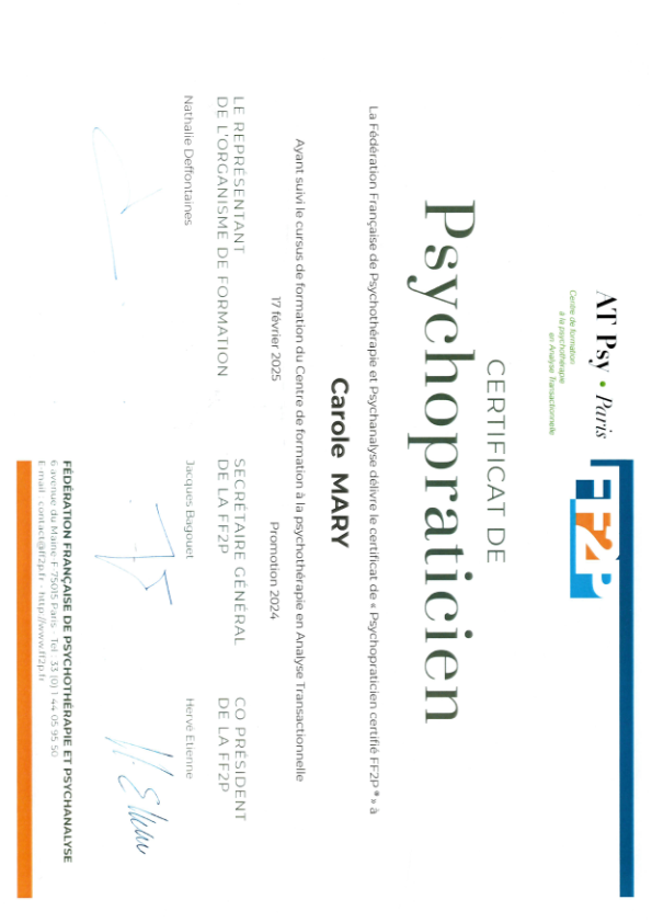 photo diplome Carole Mary