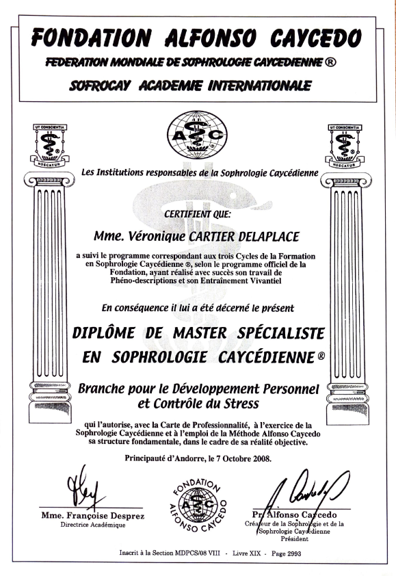 photo diplome Véronique Delaplace