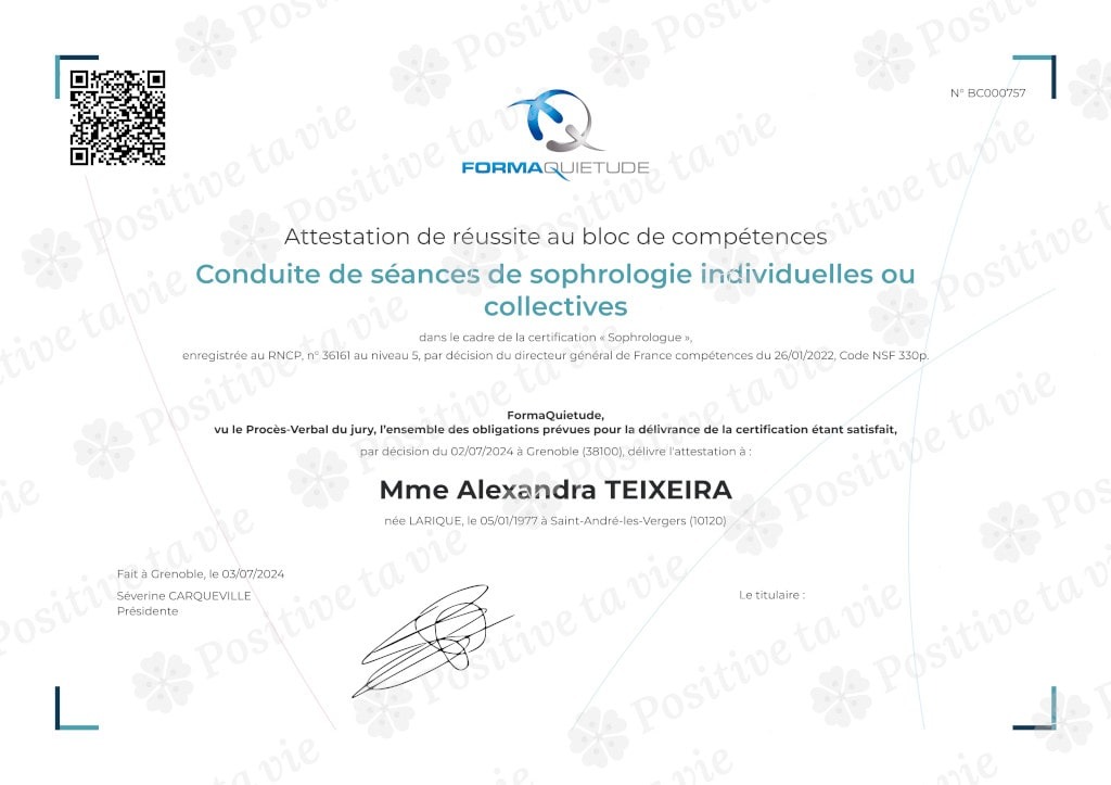 photo diplome POSITIVE TA VIE