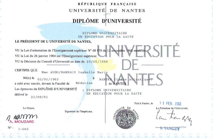 photo diplome Spa 21 Nantes