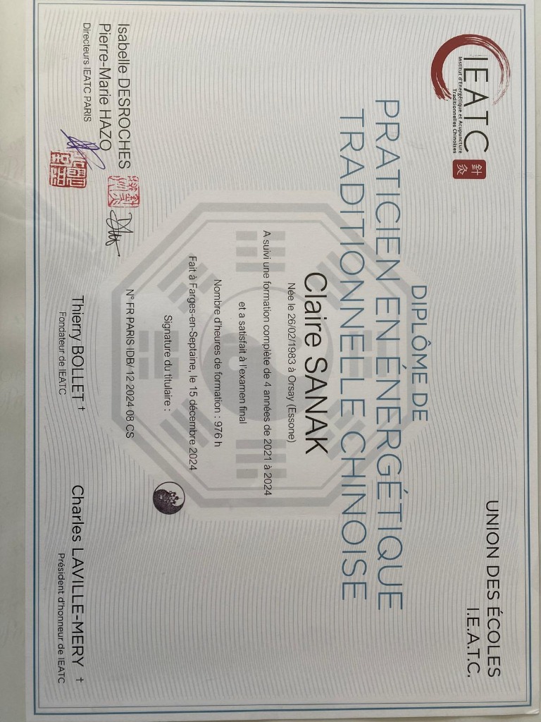 photo diplome Claire SANAK