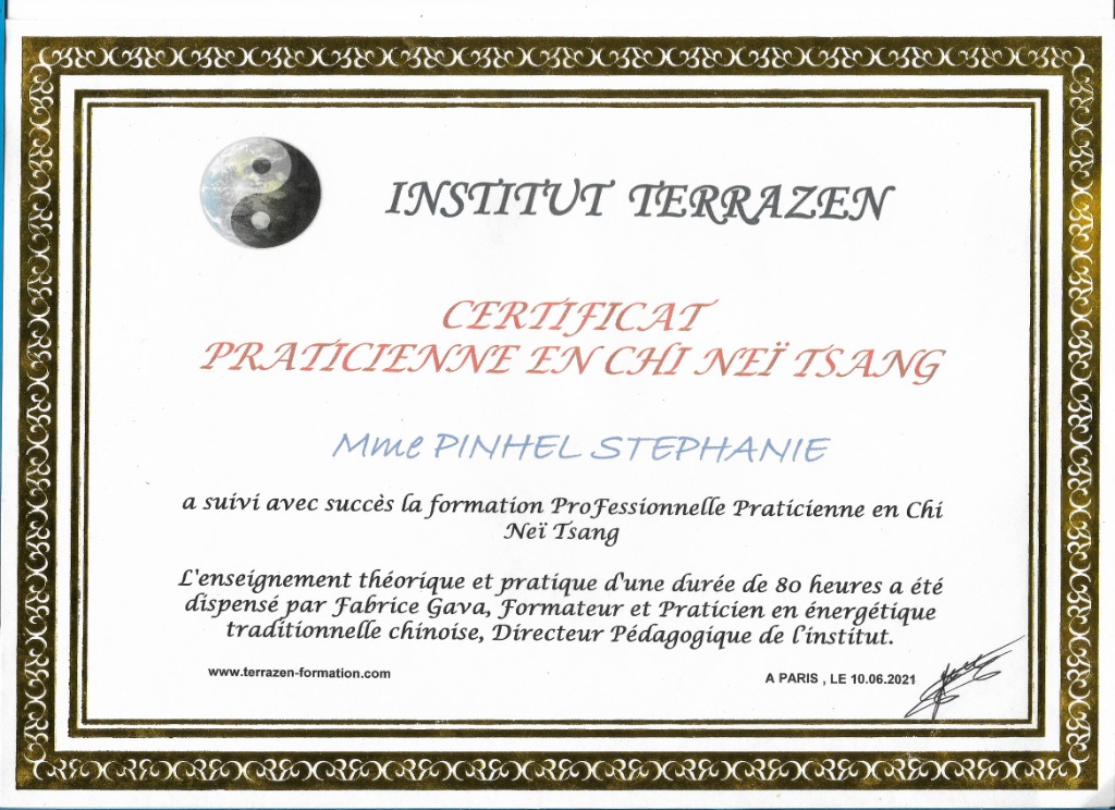 photo diplome Stéphanie Pinhel Un Instant pour Soi