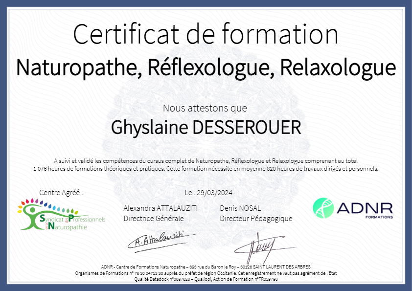 photo diplome DESSEROUER Ghyslaine