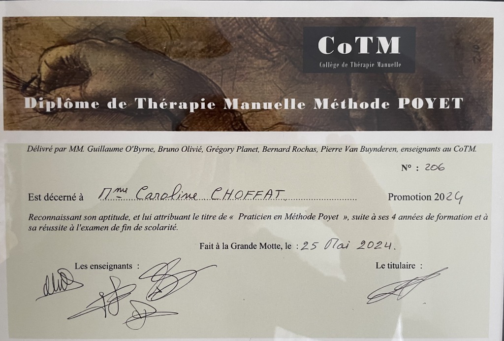photo diplome Caroline choffat