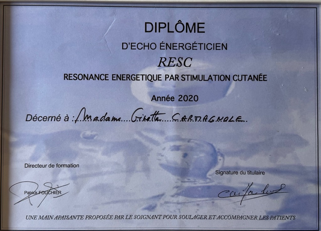 photo diplome Gcmmieuxetre, ginette Carmagnole-Marchal