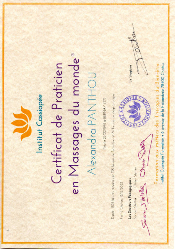 photo diplome Parenthèse Idéale