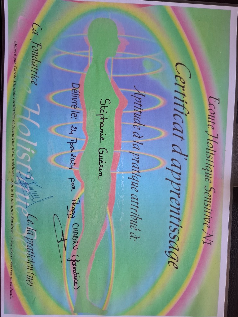 photo diplome Stéphanie Guérin * Le Miroir aux Fées 