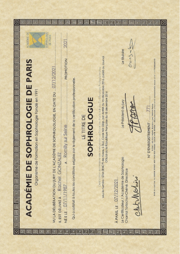 photo diplome Rachel GONZALEZ