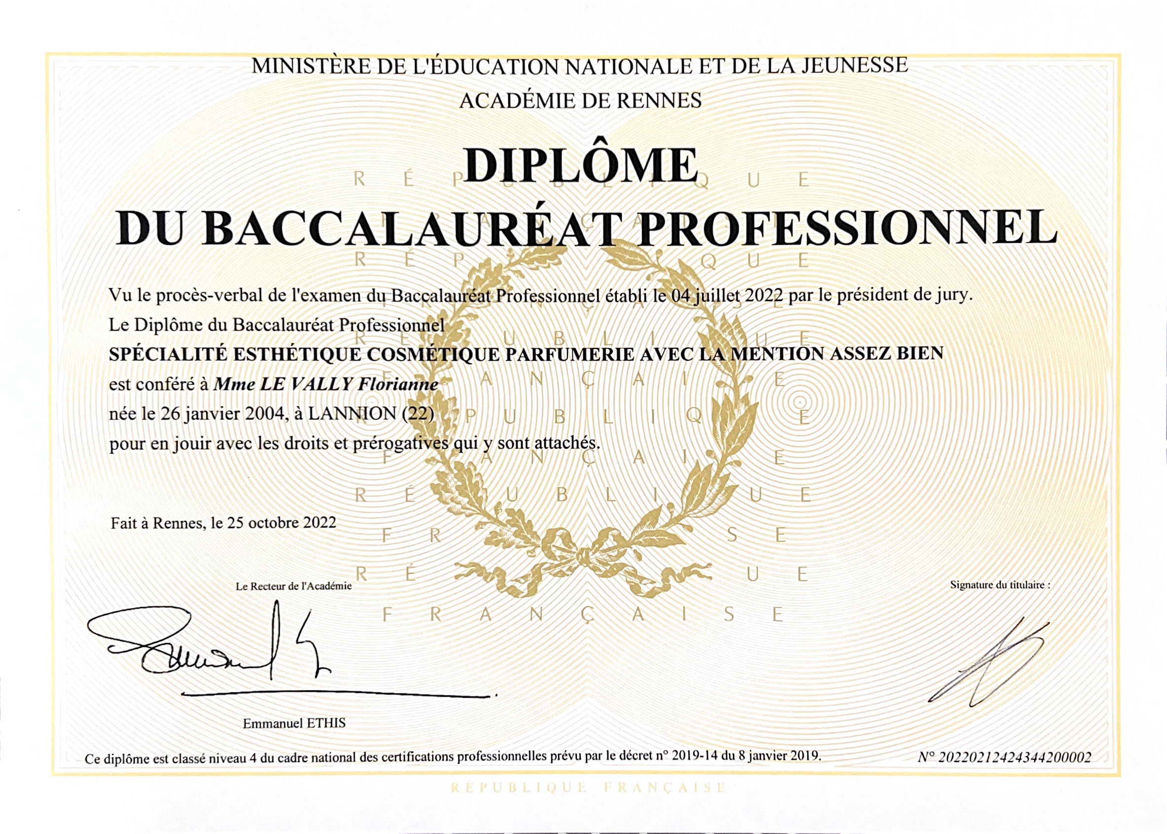 photo diplome MY BIG BANG LANNION