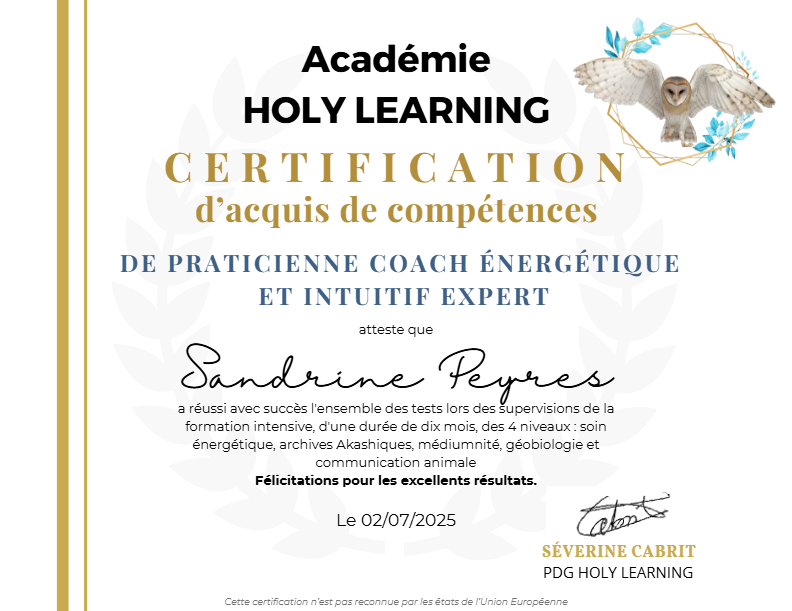 photo diplome Sandrine Peyres