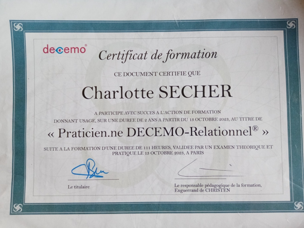 photo diplome Charlotte Sécher