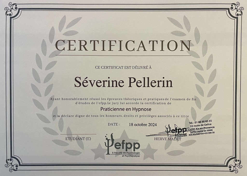 photo diplome Séverine Pellerin