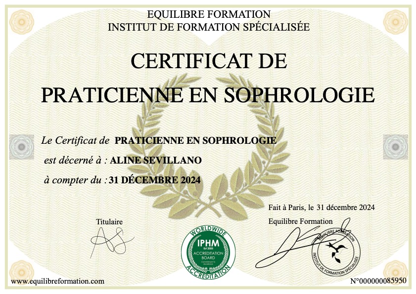 photo diplome Aline SEVILLANO