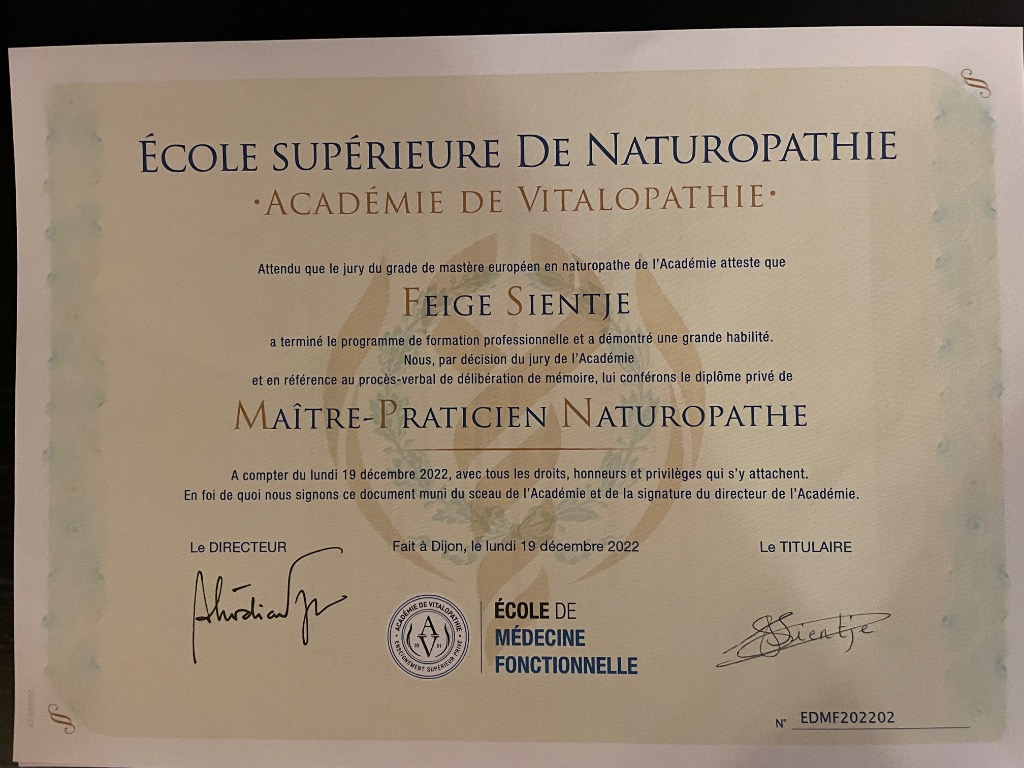 photo diplome Feige Sientje