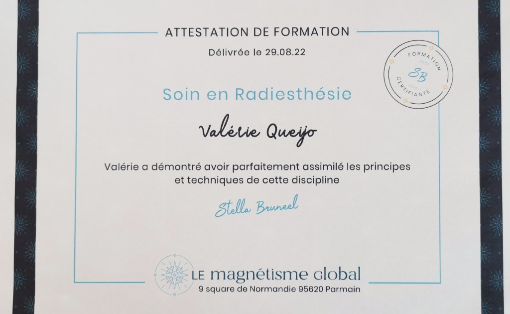 photo diplome Valérie Queijo