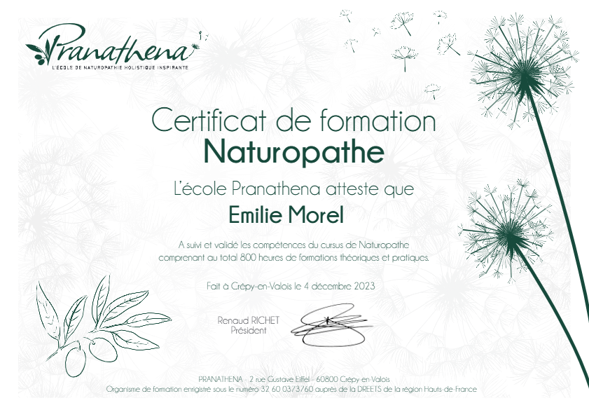 photo diplome MOREL Emilie