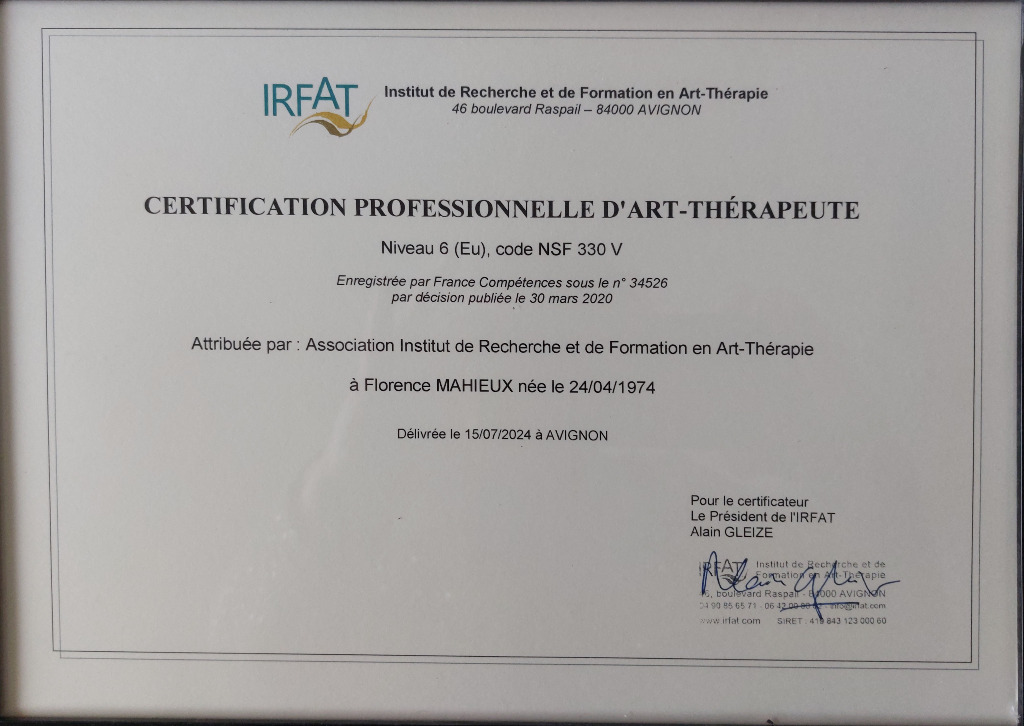 photo diplome Florence Mahieux 
