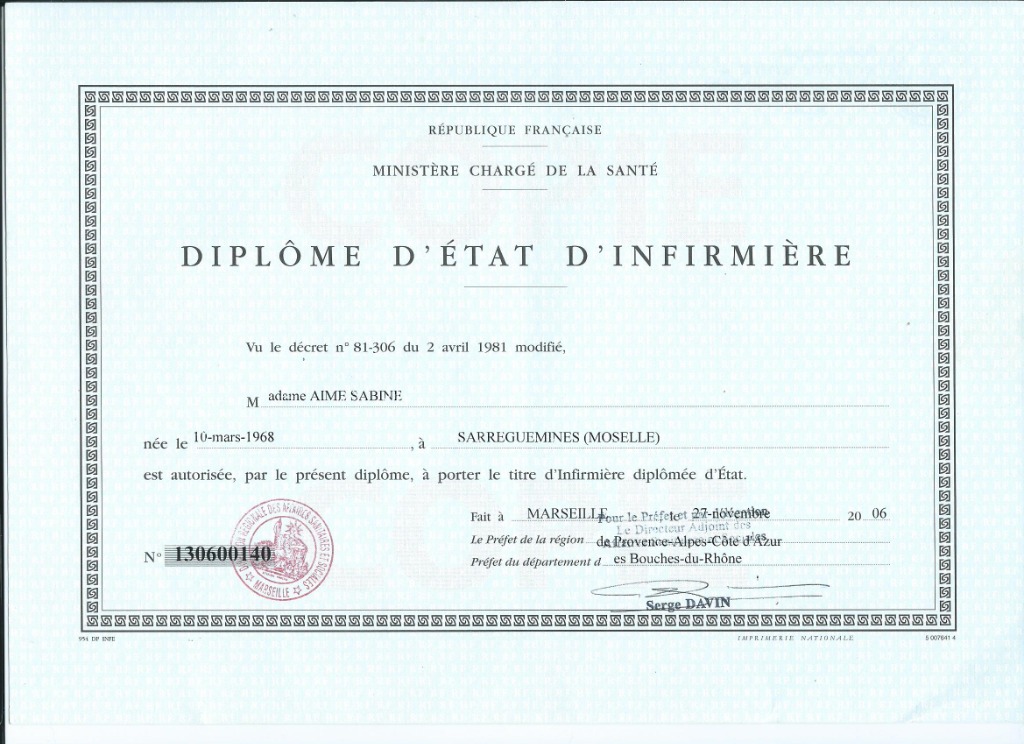 photo diplome AIME Sabine