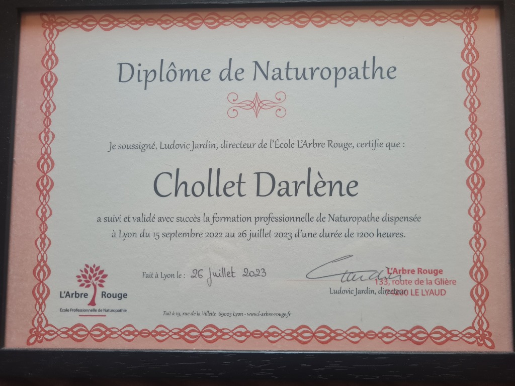 photo diplome Darlène Chollet