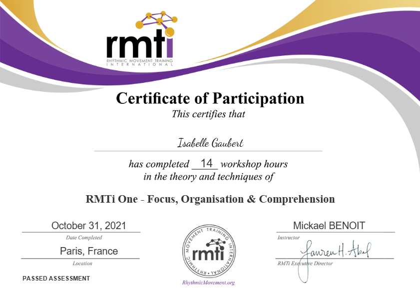 photo diplome Isabelle GAUBERT