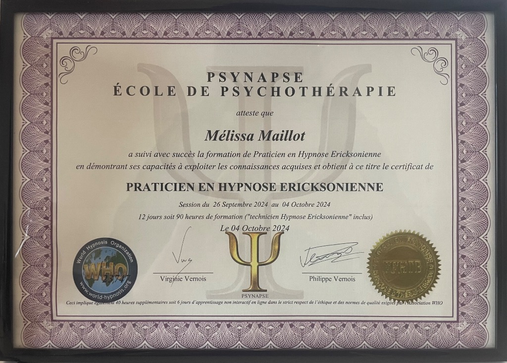 photo diplome Mélissa MAILLOT