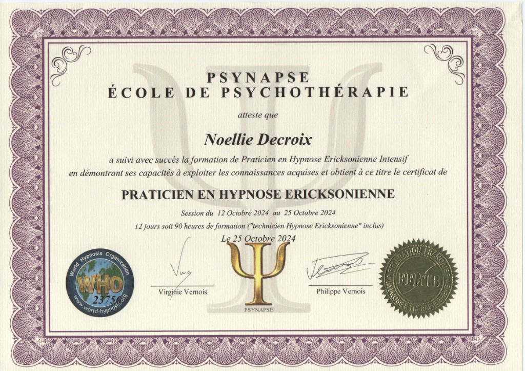 photo diplome Noellie Decroix