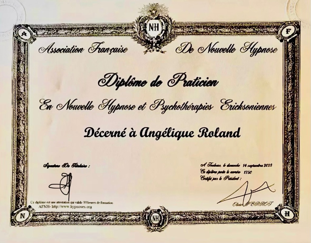 photo diplome Angélique ROLAND
