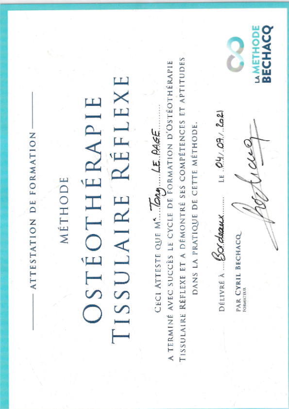 photo diplome Tony Le Page