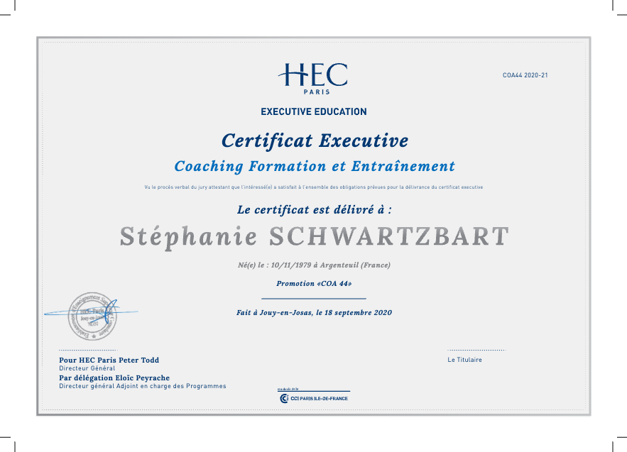 photo diplome Stéphanie Schwartzbart