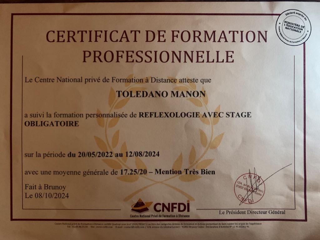 photo diplome Manon Toledano