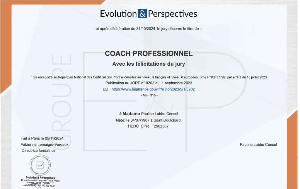 photo diplome Pauline Consol