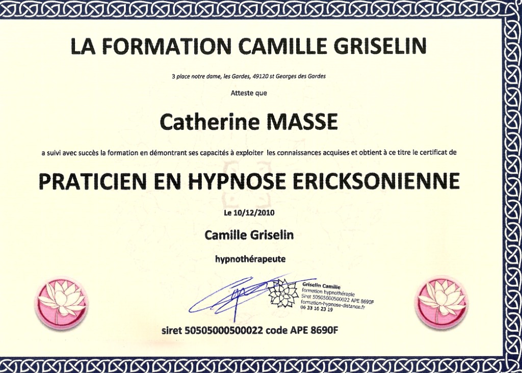 photo diplome MASSE Catherine