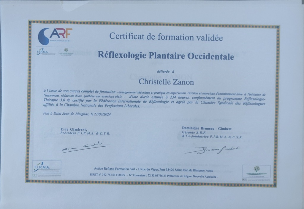 photo diplome Christelle Zanon