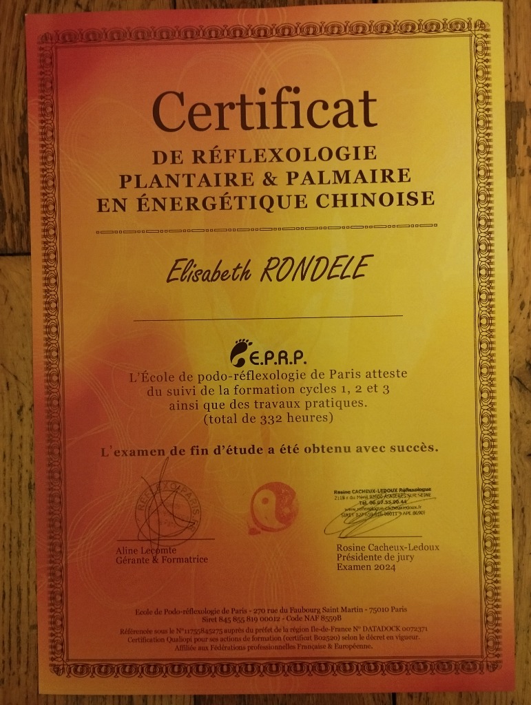 photo diplome Élisa Rondele 