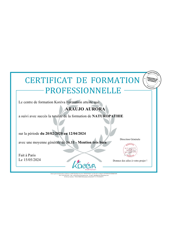 photo diplome AURORA ARAUJO