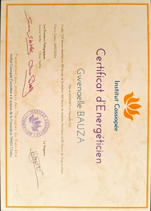 photo diplome Gwenaelle Bauza